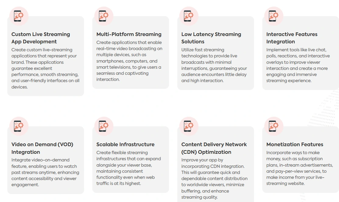 custom live streaming solutions