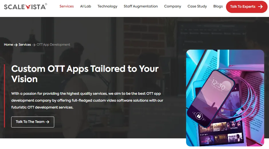 Custom OTT Apps-Scalevista
