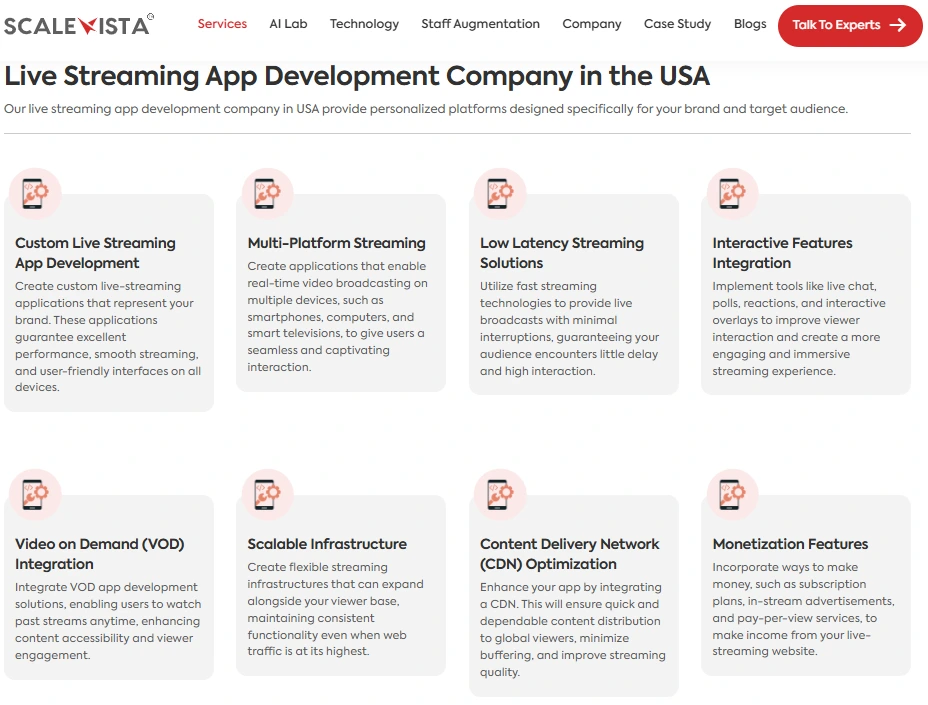 Live Streaming App Development Company in the USA