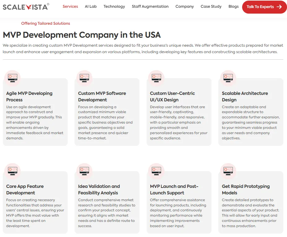 Scalevista- MVP Development Company in the USA