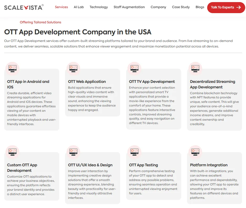 OTT App Development Company in the USA