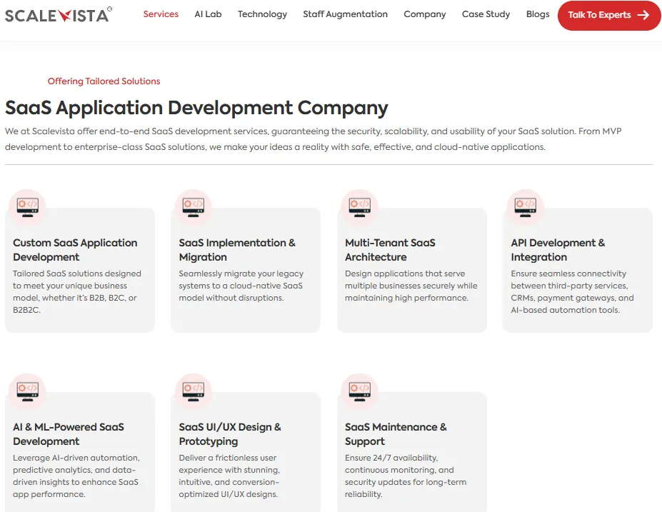 SaaS Application Development Company-Scalevista