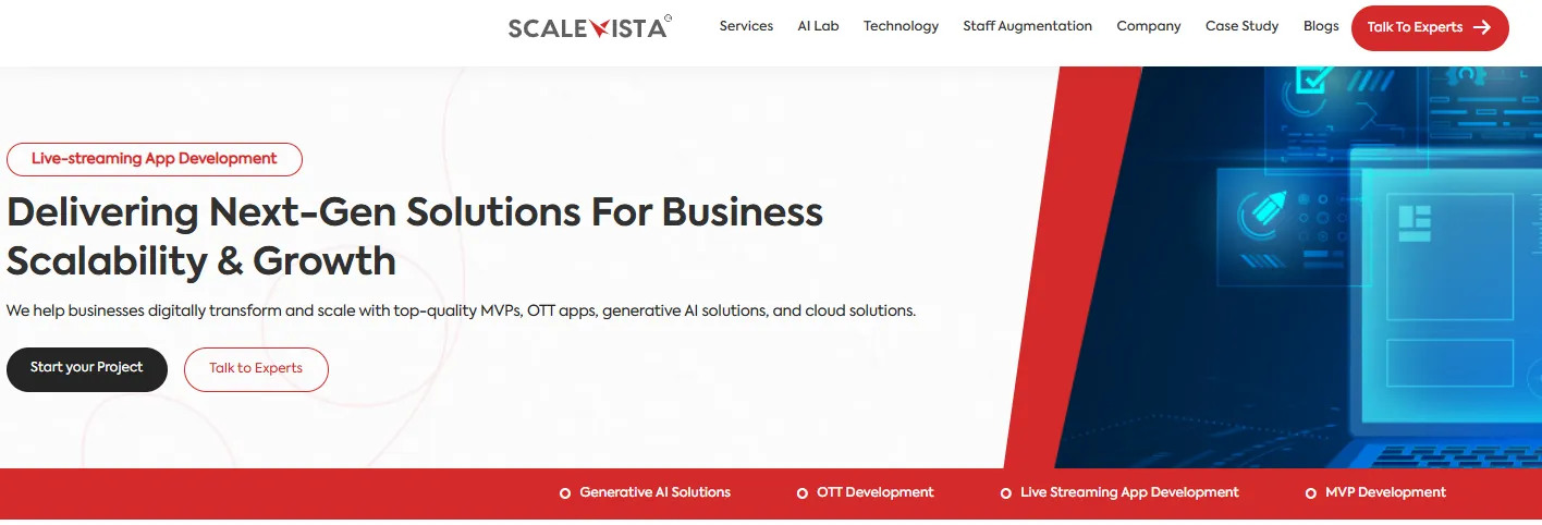 Scalevista helps in developing entertainment apps for you
