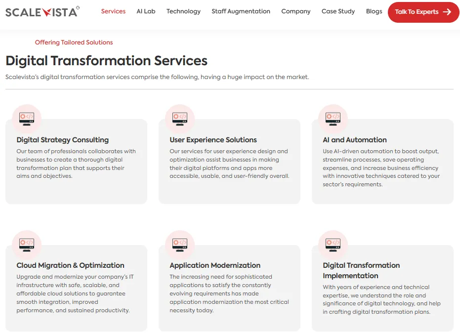 Digital Transformation Services- Scalevista