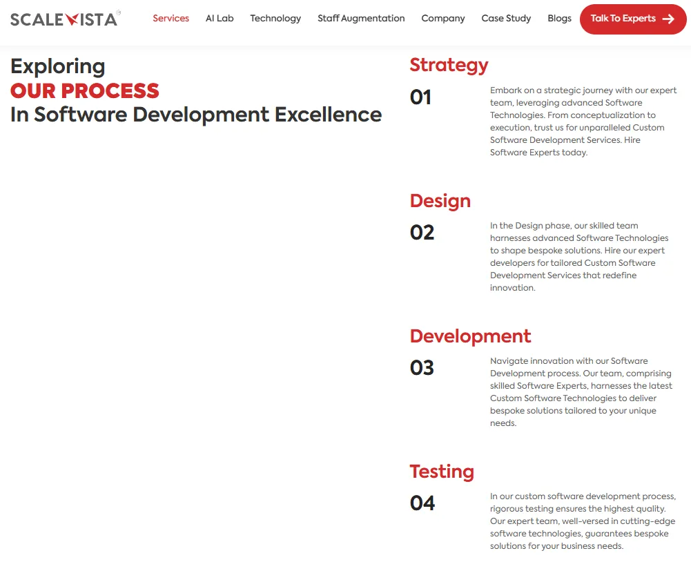 Software Development Process- Scalevista